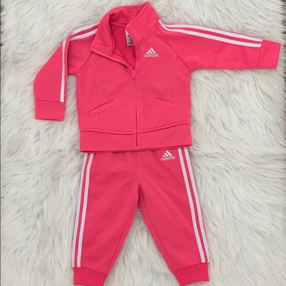 Adidas Sport pants & jacket baby girl pink set